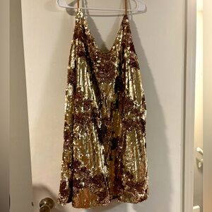 Almost New Arula Ellison Gold Sequin Dress